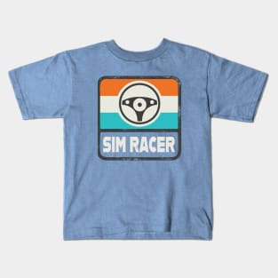 Sim Racer Retro Sim Racing Motorsport Gaming Kids T-Shirt